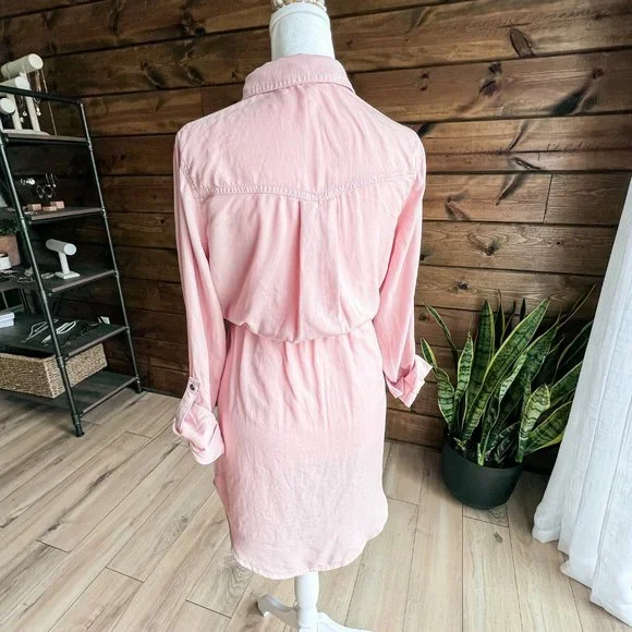 THE JESSIE PINK DENIM DRESS - Picture 10 of 11